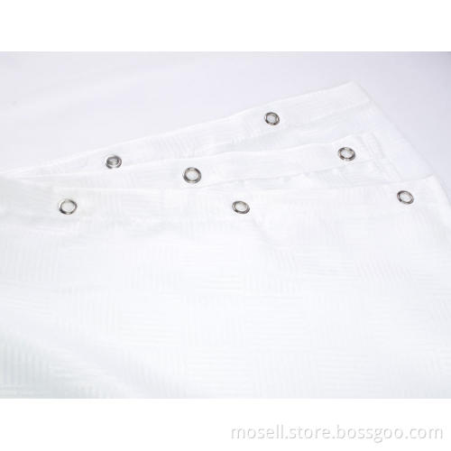 100% polyester jacquard fabric waterproof shower curatain